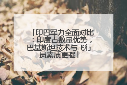 印巴军力全面对比：印度占数量优势，巴基斯坦技术与飞行员素质更强